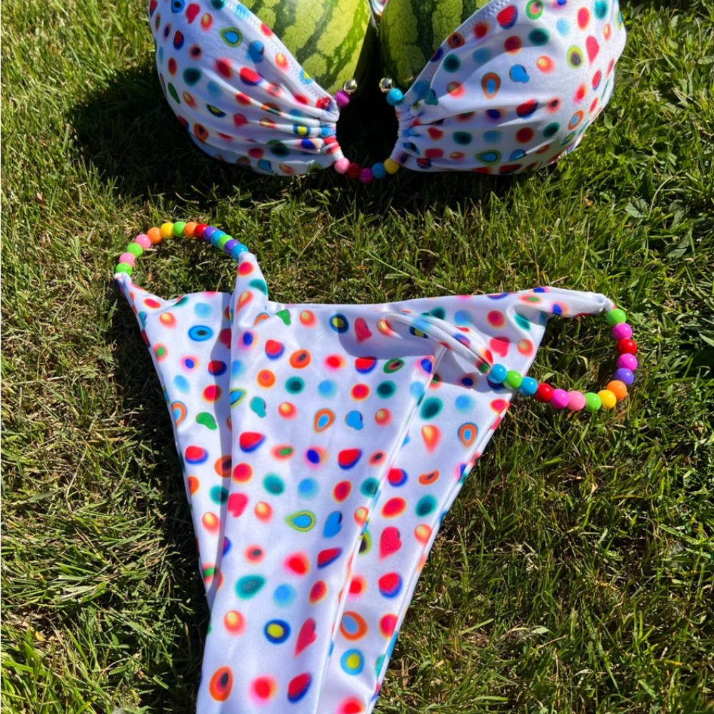 Colorful Polka Dot Bikini Set